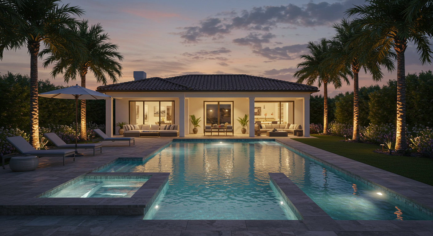 Luxury pool and spa background